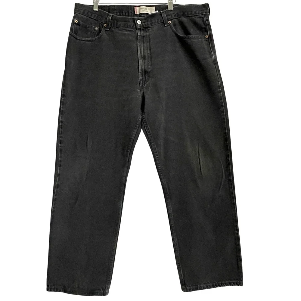 Levi's 550 Relaxed Fit Black‎ Jeans W40 L30 Made in Mexico 100% Cotton